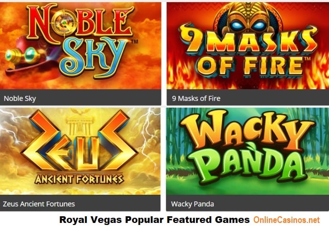 Royal Vegas Popular Featured Online Casino Games