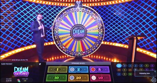 The Live Casino Game Dreamcatcher Screenshot