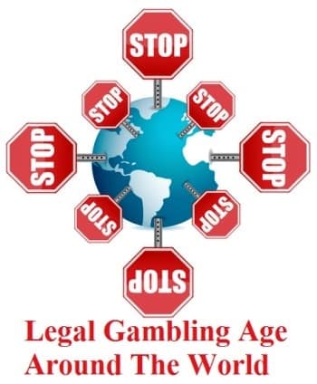 Globe With Stop Sign Legal Online Casino Gambling Age