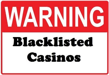 Casino Blacklist Sign
