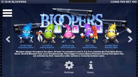 Bloopers Slot Game Different Bonus Game Features