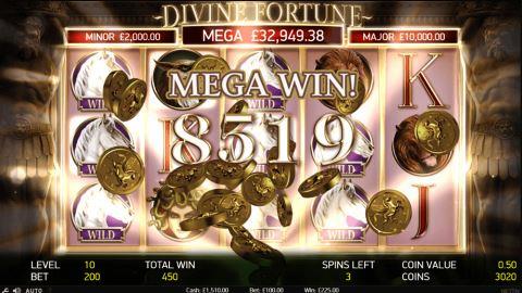 Divine Fortune Slot Big Win Example