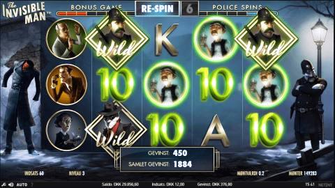 The Invisible Man Slot Machine Game Play View