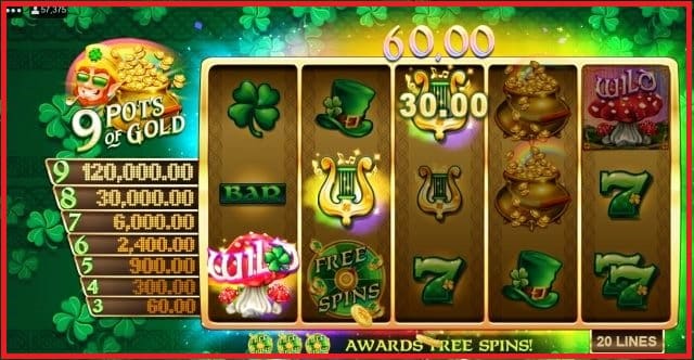 9 Pots of Gold Slot Play View