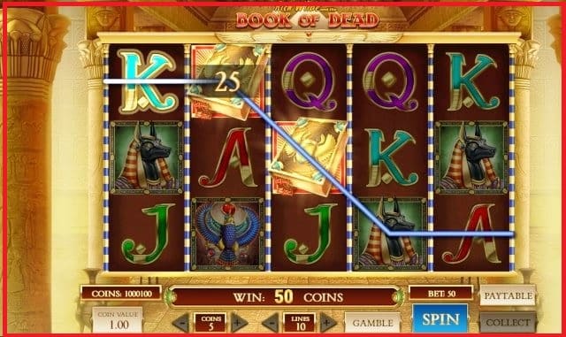 Book of Dead Online Slot Game View