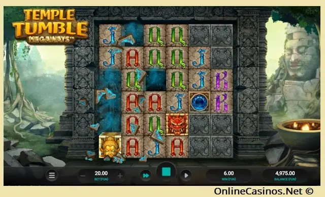 Game View of Temple-Tumble Megaways Slot Machine Online
