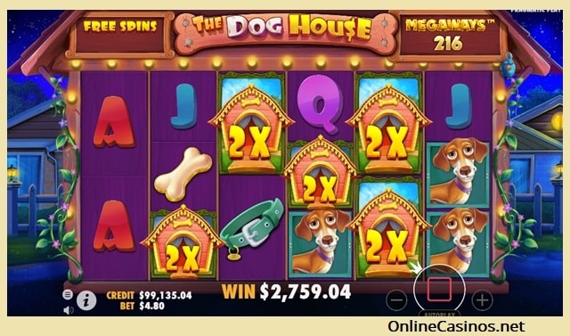 The Dog House Megaways slot machine view
