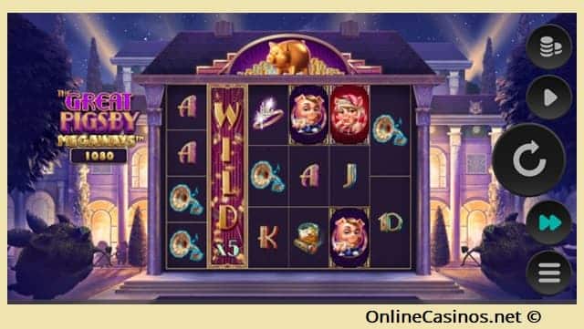The Great Pigsby Megaways slot Machine Game Play View
